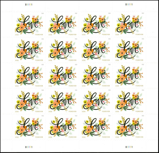 Love Flourishes Forever First Class Postage Stamps
