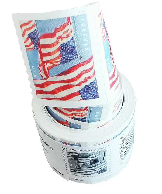 2022 US Flags (Sheets / Rolls) Forever First Class Postage Stamps - Mailboxes of Flushing