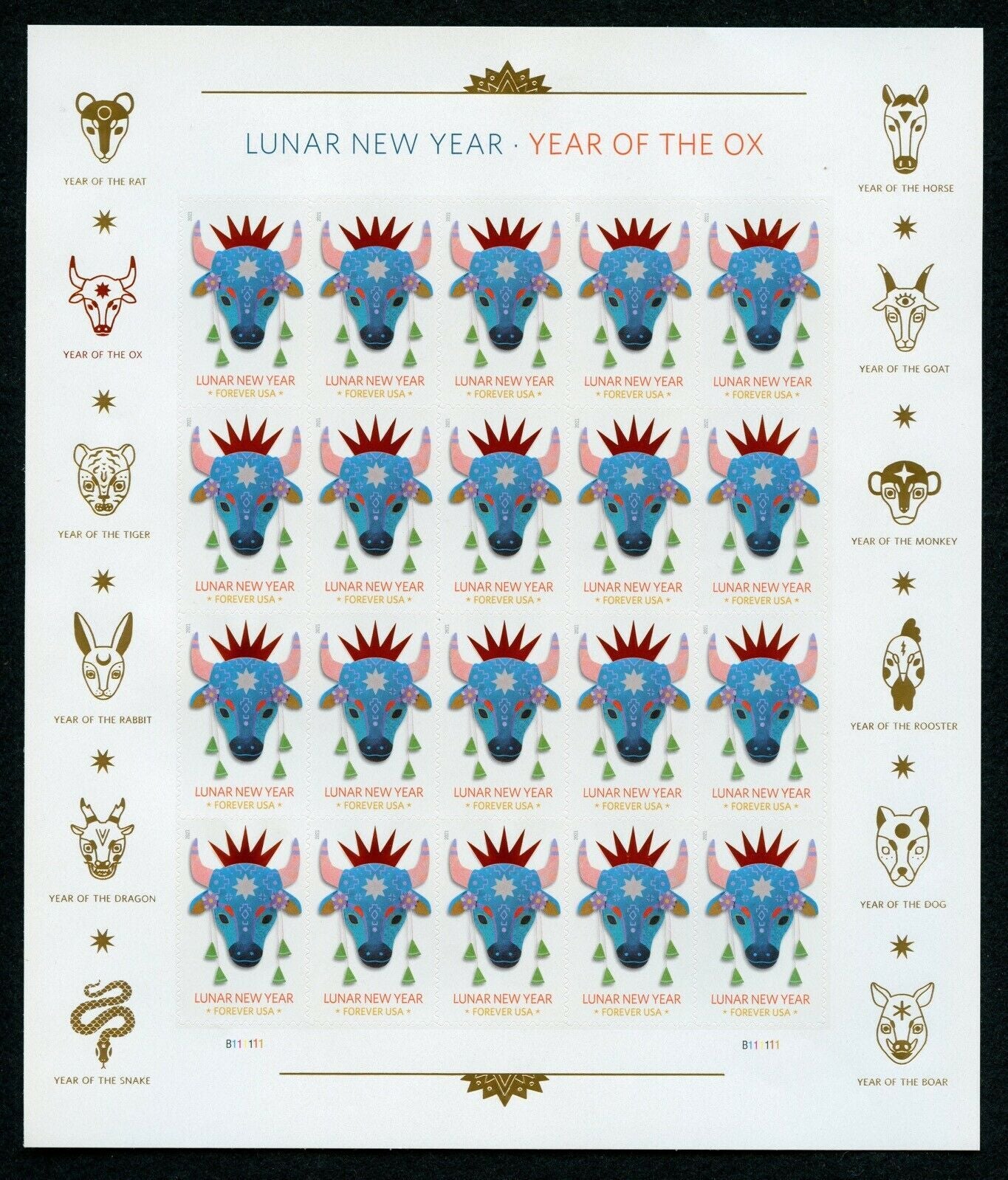 Year of the Ox Stamps Celebrates Lunar New Year Forever First Class Postage Stamps