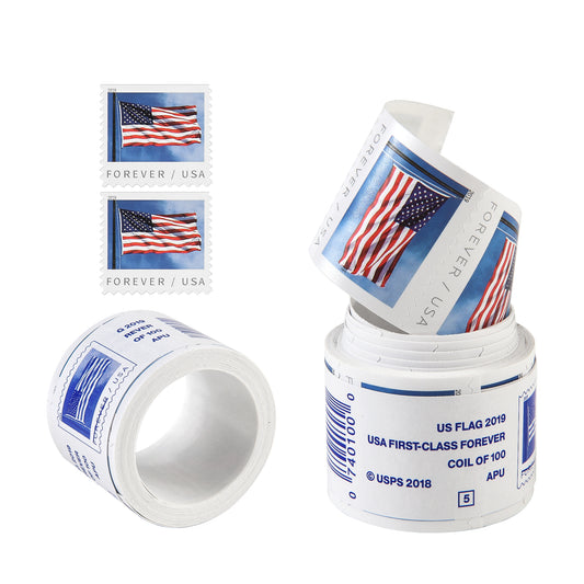 2019 US Flags Forever Postage Stamps available in Rolls / Booklets