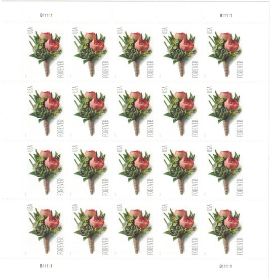 Celebration Boutonniere Forever Postage Stamps - Mailboxes of Flushing