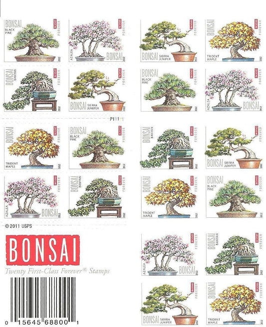 Bonsai Tree Forever First Class Postage Stamps - Mailboxes of Flushing