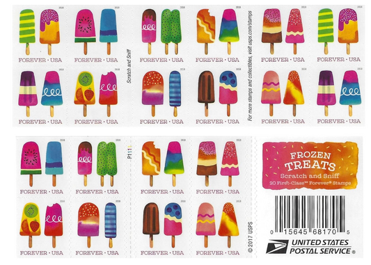Frozen Treats Forever First Class Postage Stamps - Mailboxes of Flushing