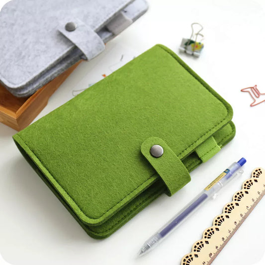 felt fabric notebook diary creative binder  office supplies  ring binder - Mailboxes of Flushing