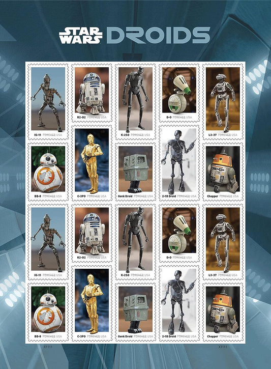 Star Wars Droids Forever First Class Postage Stamps