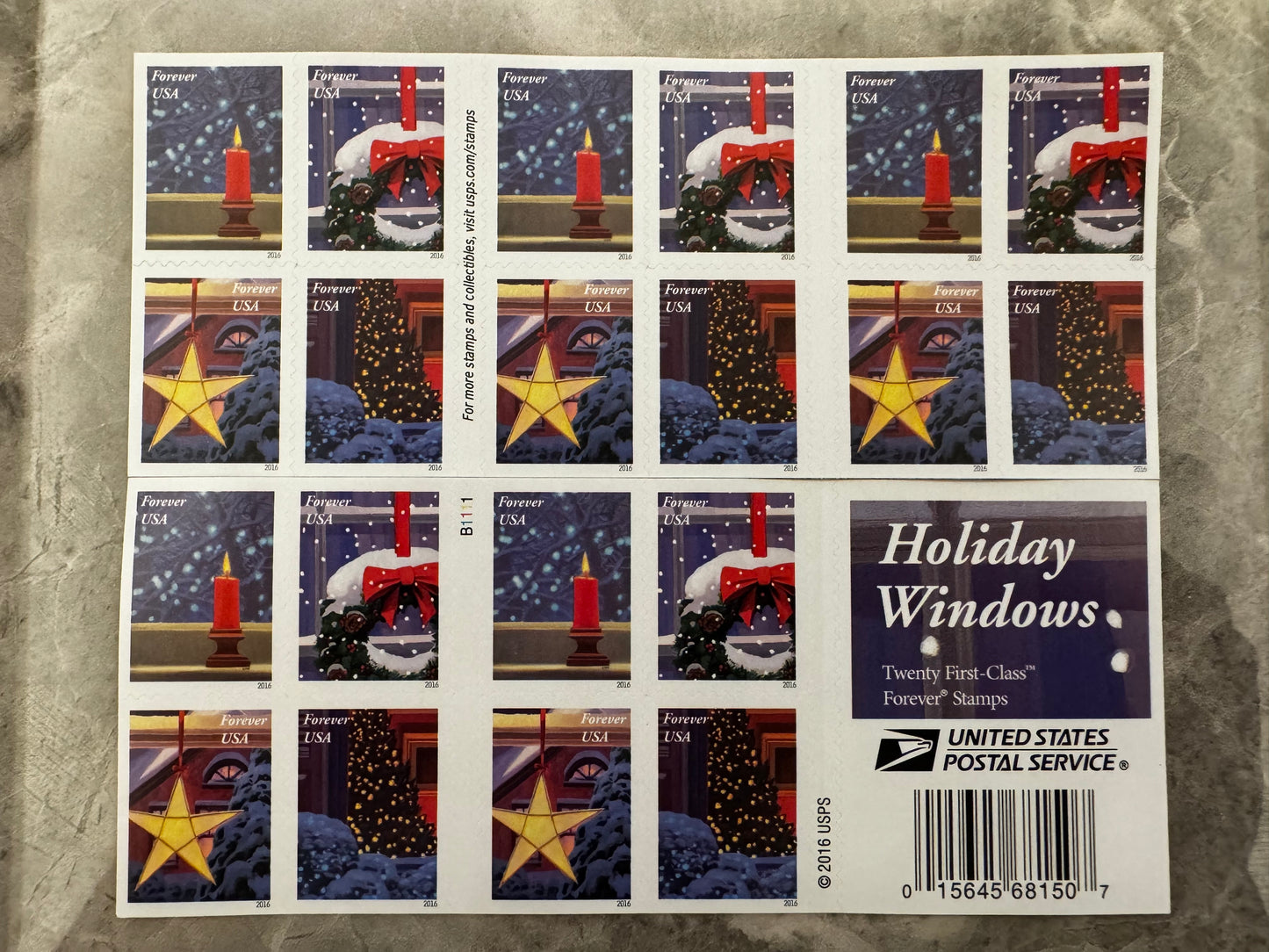 Holiday Windows Forever First Class Postage Stamps