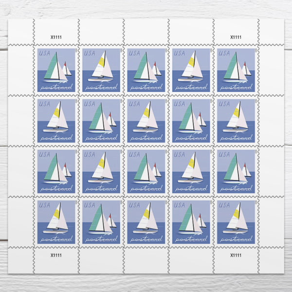 2023 Sailboats Forever Postcard Stamps - Mailboxes of Flushing