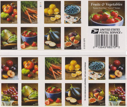 Fruit of vegetables Forever First Class Postage Stamps - Mailboxes of Flushing