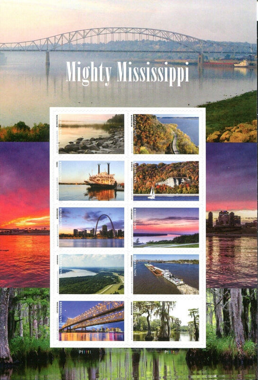 Mighty Mississippi Forever First Class Postage Stamps - Mailboxes of Flushing