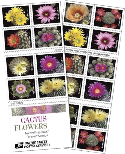 Cactus Flowers Forever First Class Postage Stamps - Mailboxes of Flushing