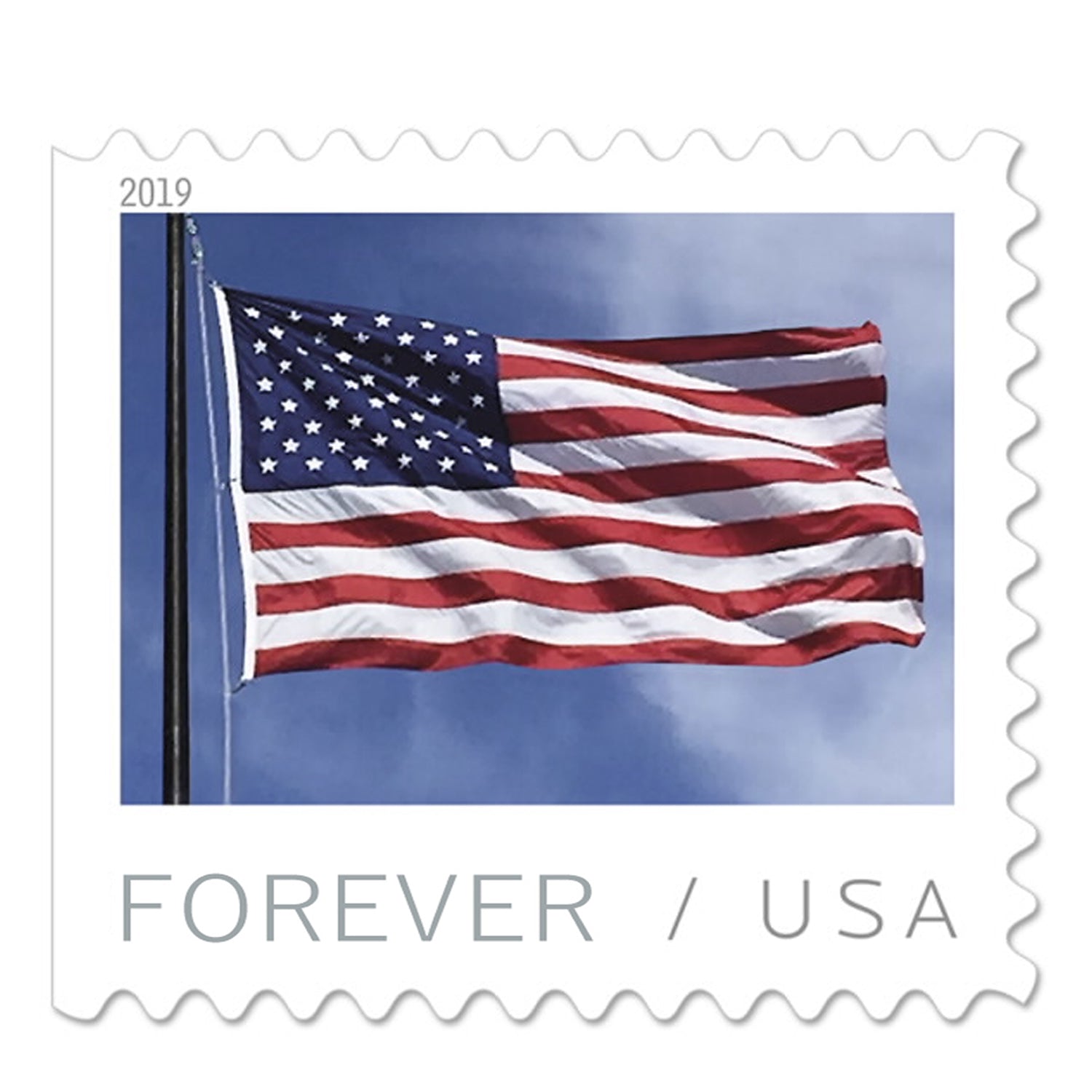 2019 US Flags Forever Postage Stamps available in Rolls / Booklets - Mailboxes of Flushing