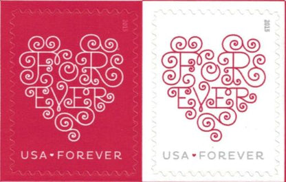 Red White Forever First Class Postage Stamps - Mailboxes of Flushing