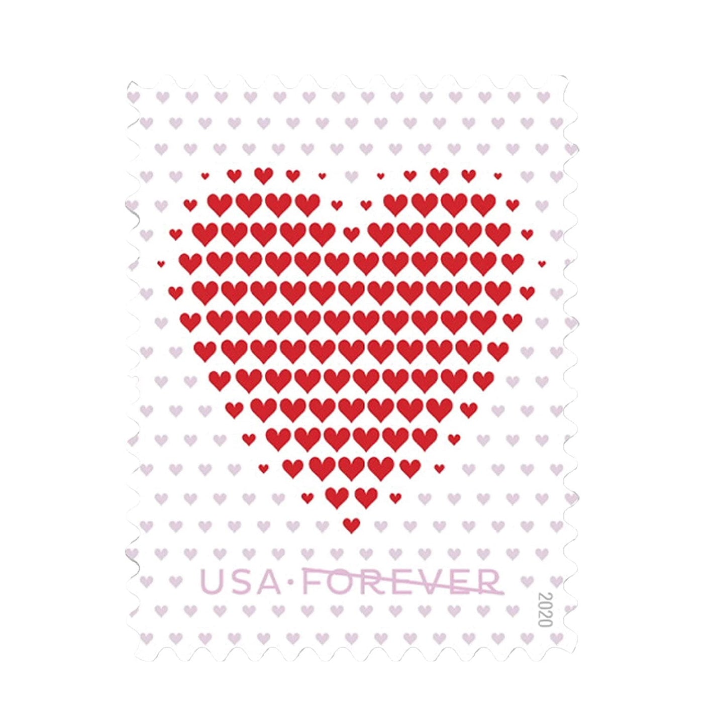 Made of Hearts Forever First Class Postage Stamps - Mailboxes of Flushing