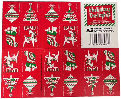 Holiday Delights Forever First Class Postage Stamps - Mailboxes of Flushing