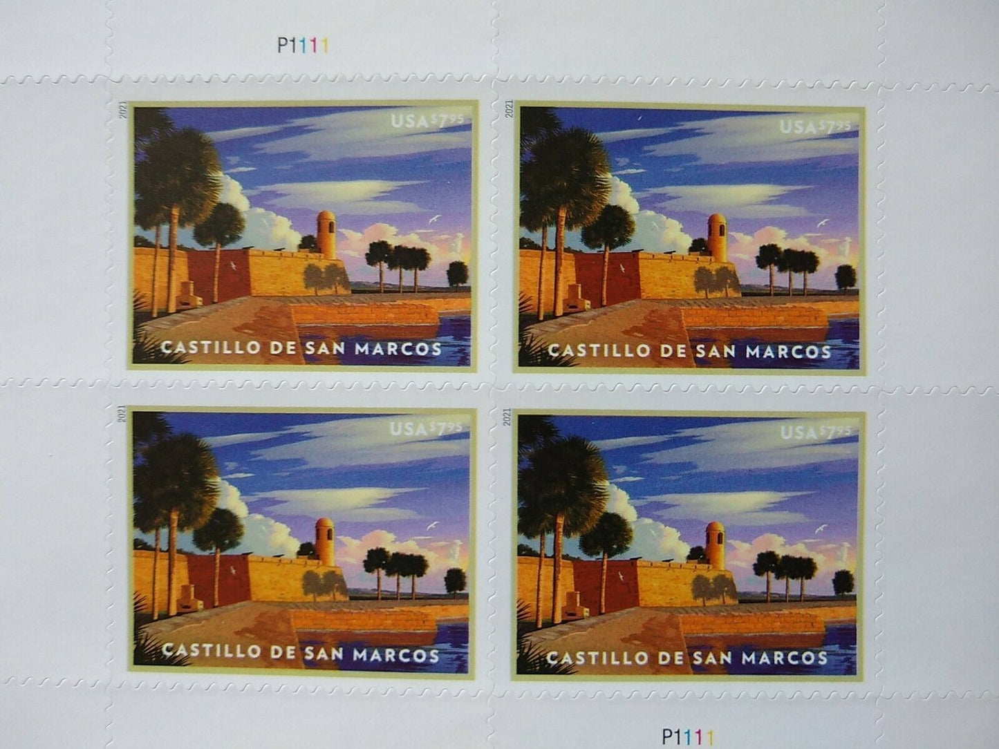 Castillo de San Marcos Priority Mail Postage Stamps - Mailboxes of Flushing