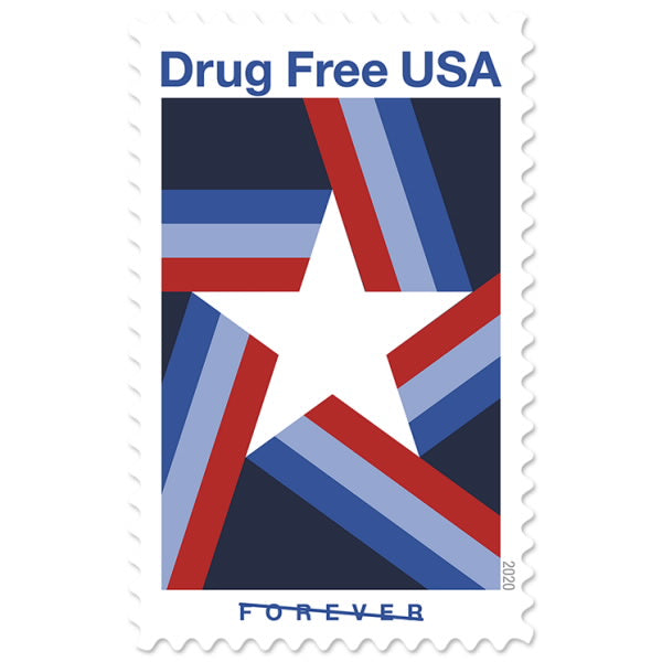 Drug Free Forever First Class Postage Stamps - Mailboxes of Flushing