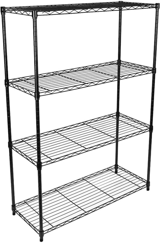 Simple Deluxe 4-Tier Heavy Duty Storage Shelving Unit ,Black,36Lx14Wx54H inch, 1 Pack - Mailboxes of Flushing