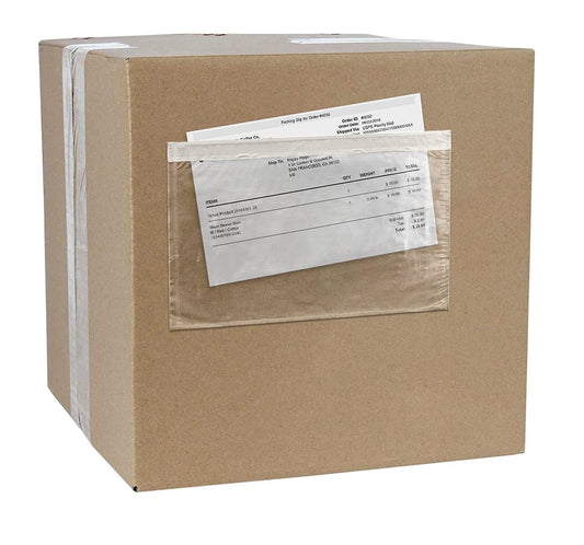 Packing Slip Envelope Pouches 9.5" x 12"; Pack of 500 Clear Plastic Shipping Sleeves; Self-Sealing Shipping Label Sleeves for Documents; Lightweight Plastic Shipping Pouches; Packing Slips - Mailboxes of Flushing