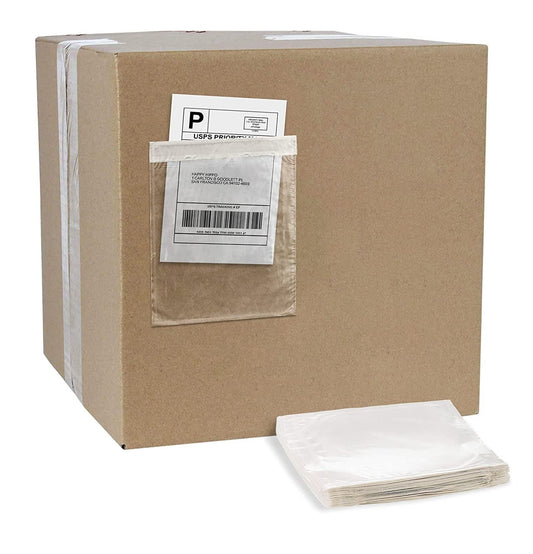Packing Slip Envelope Pouches 7" x 10"; Pack of 1000 Clear Plastic Shipping Sleeves; Self-Sealing Shipping Label Sleeves for Documents; Lightweight Plastic Shipping Pouches; Packing Slips - Mailboxes of Flushing